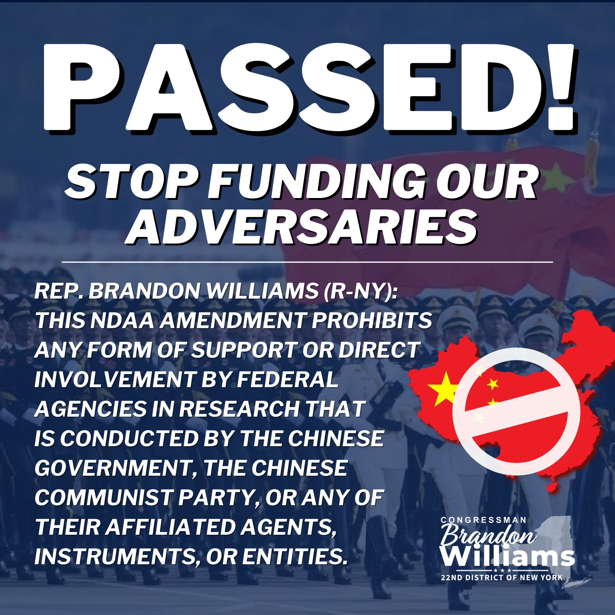 Rep. Williams' amendment passed the House