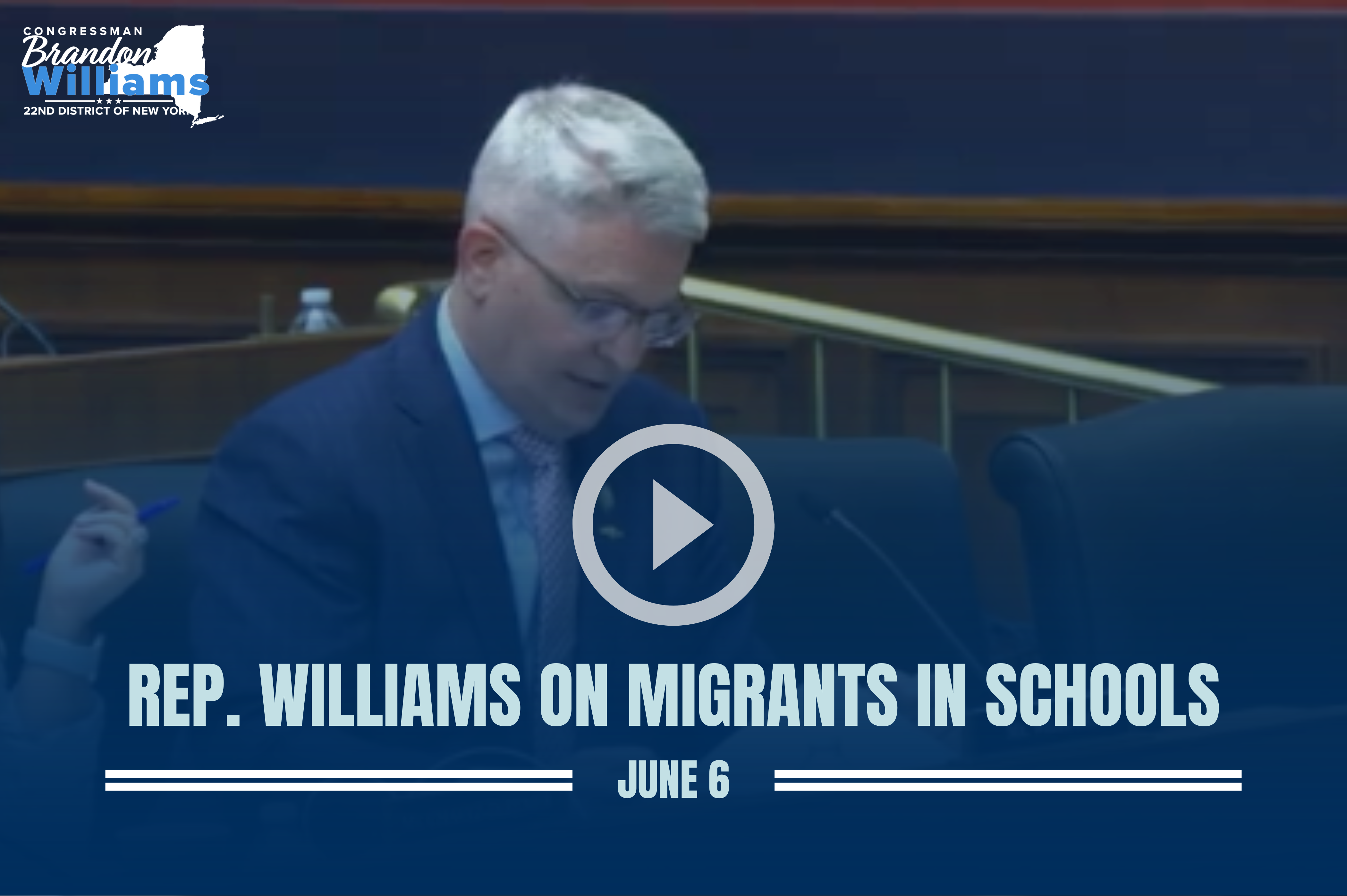 Rep. Williams on his resolution regarding migrants in SUNY schools