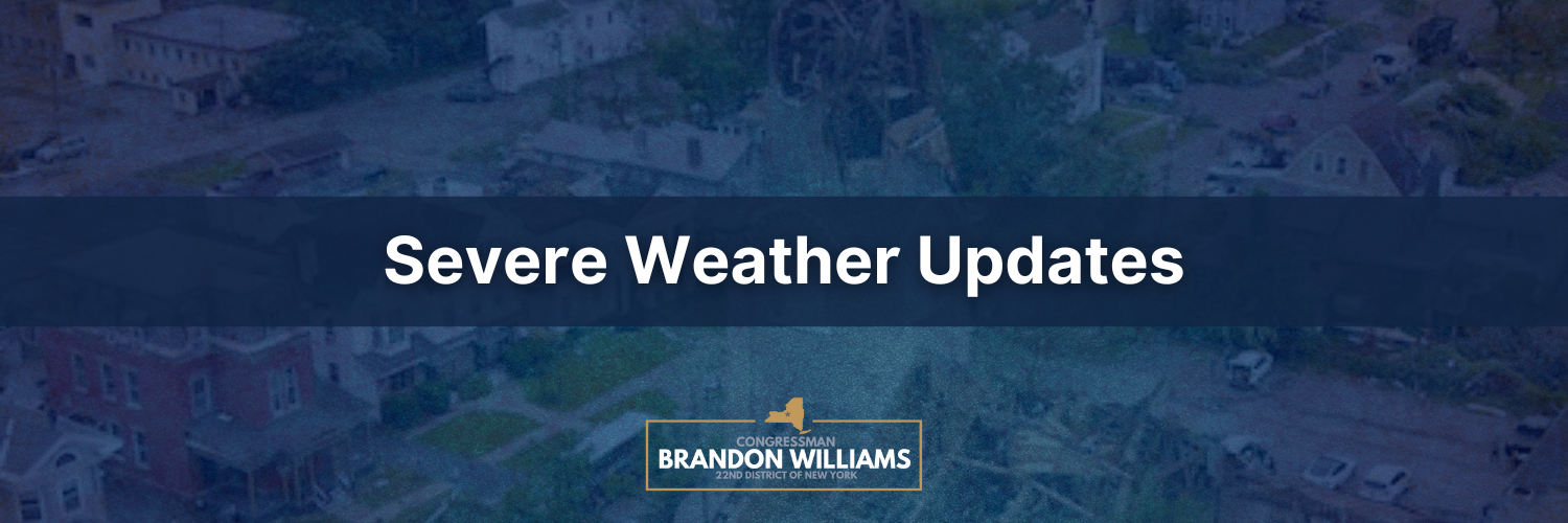 Rep. Williams provides updates on severe weather in NY-22