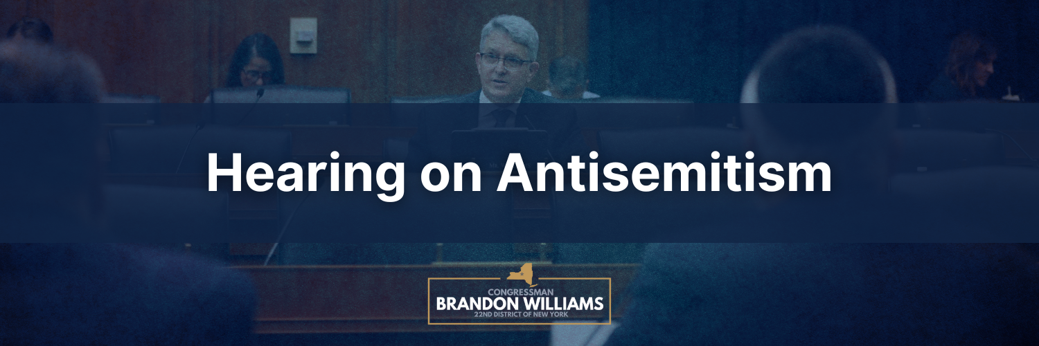 Rep. Williams questions witnesses at Education and Workforce Hearing on antisemitism