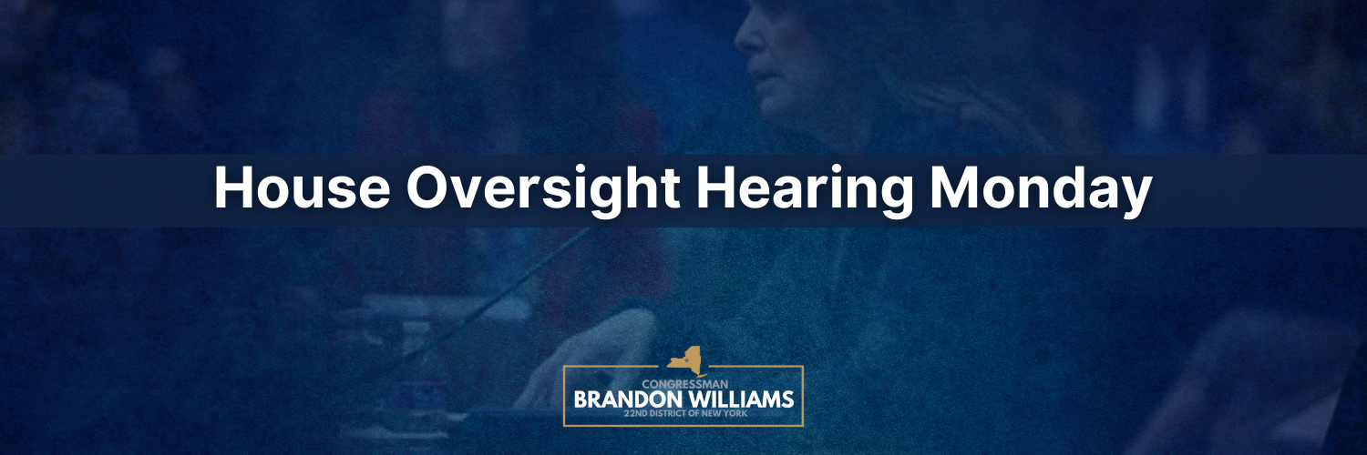 Rep. Williams on the House Oversight Committee's Hearing