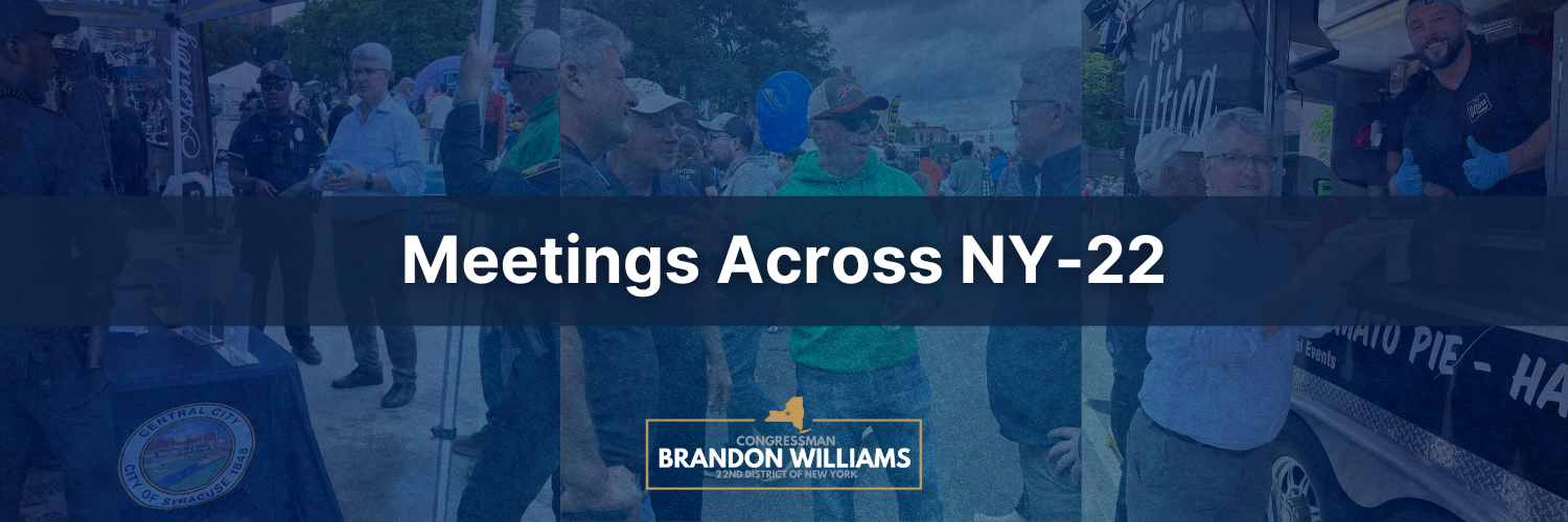 Rep. Williams' Meetings Across NY-22