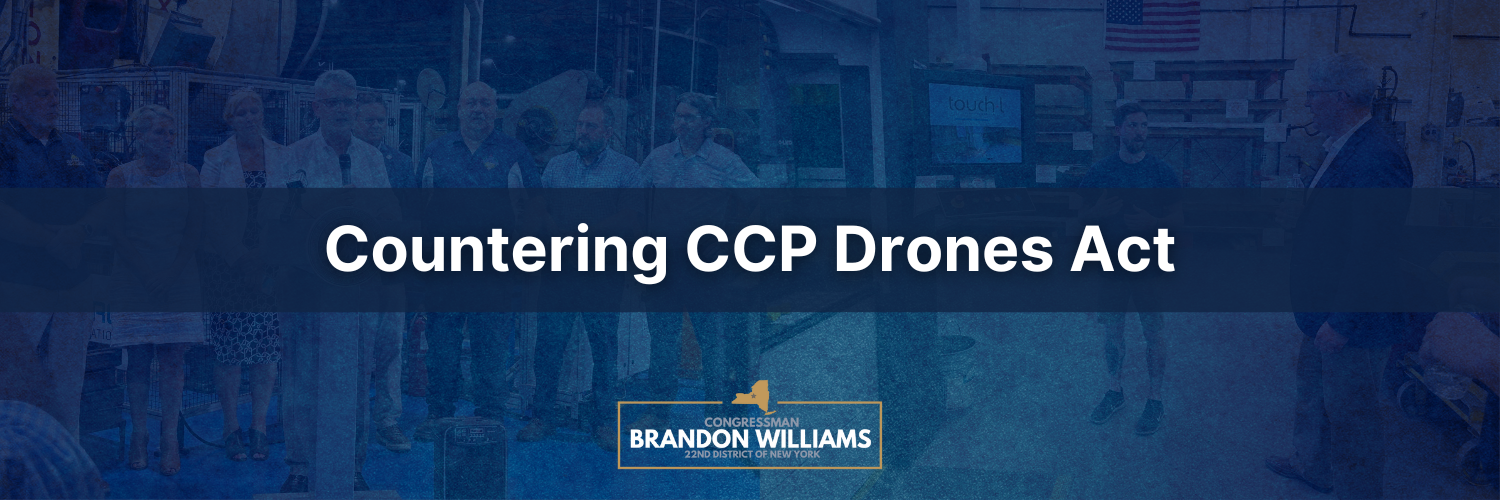 Rep. Williams cosponsors the Countering CCP Drones Act