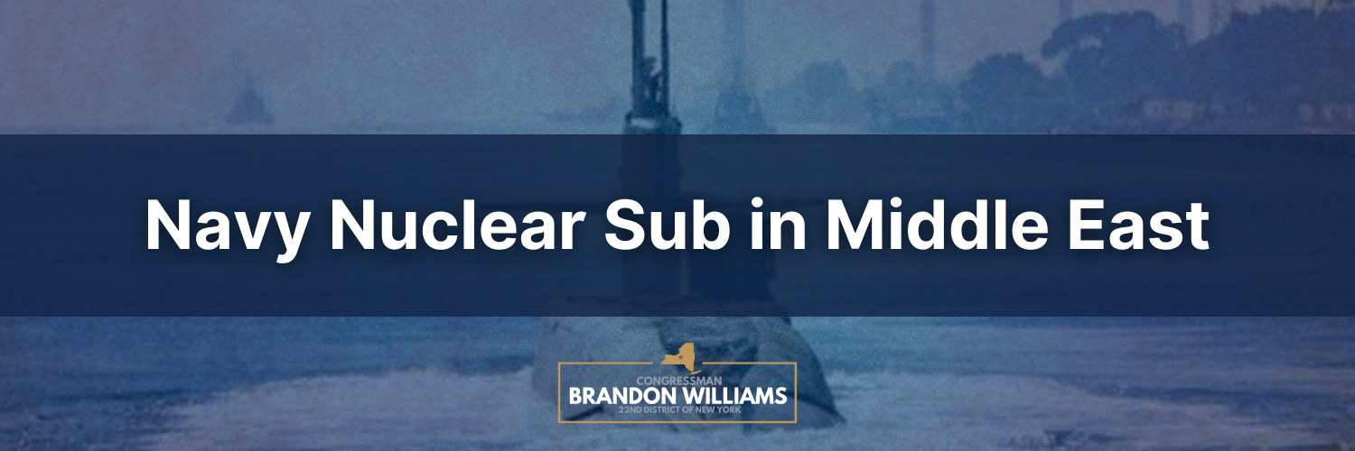 Rep. Williams discusses Navy deploying nuclear submarine to Middle East