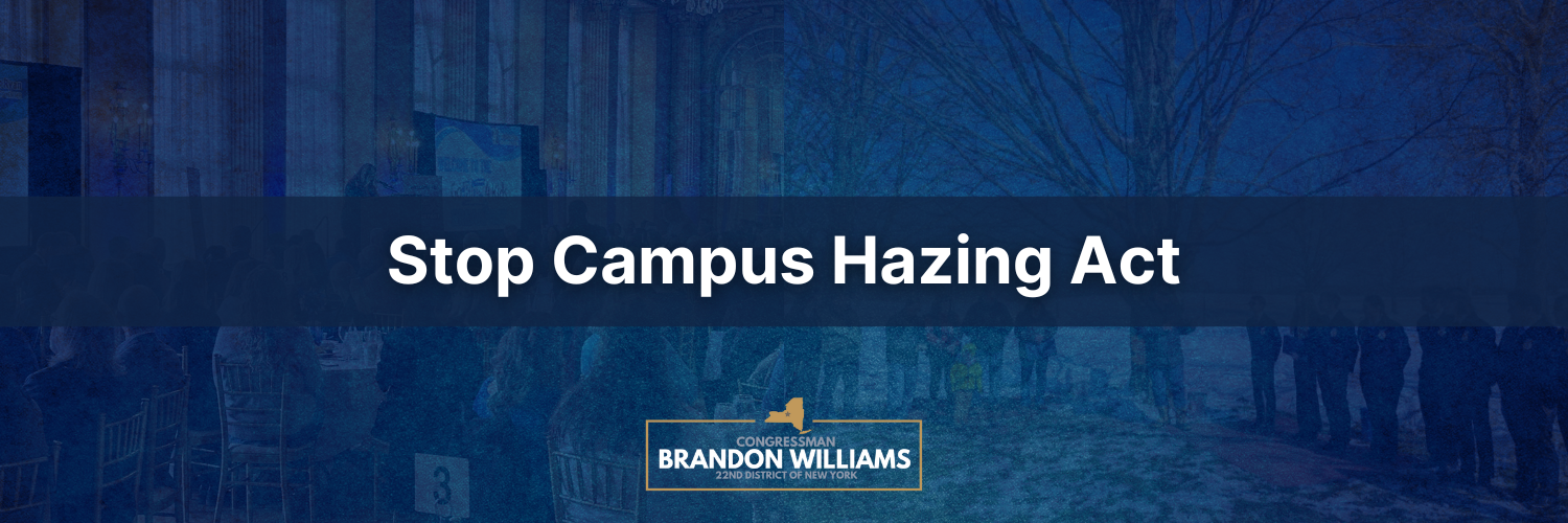 Rep. Williams cosponsors Stop Campus Hazing Act