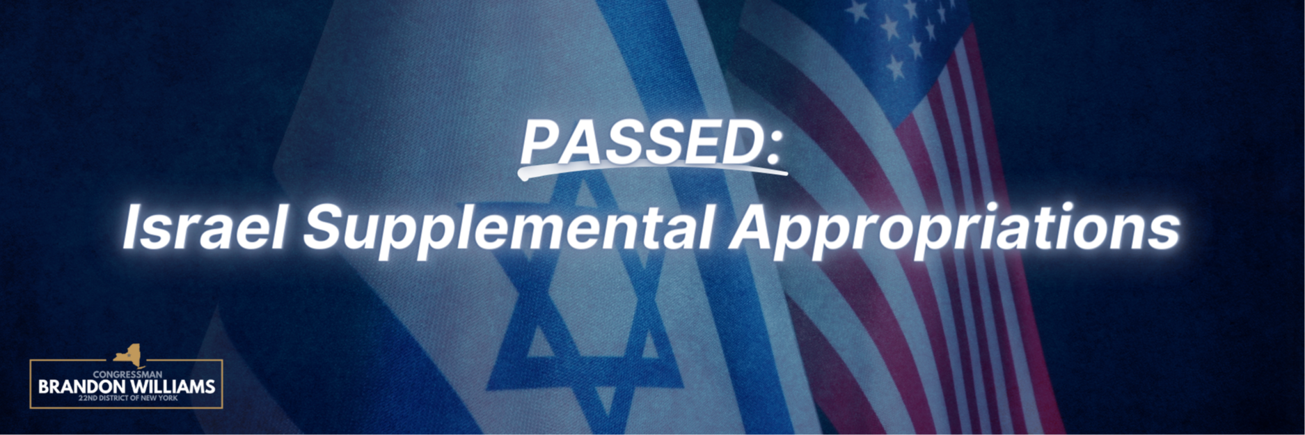 Rep. Williams votes for Israel Supplemental Aid