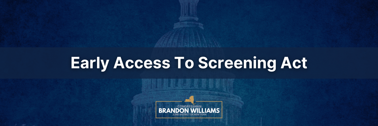 Rep. Williams cosponsors Early Access to Screening Act