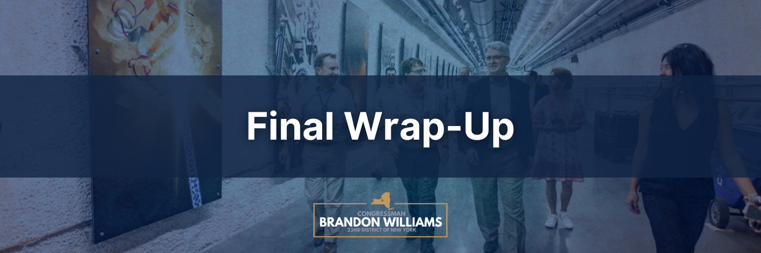 Rep. Williams gives final wrap-up