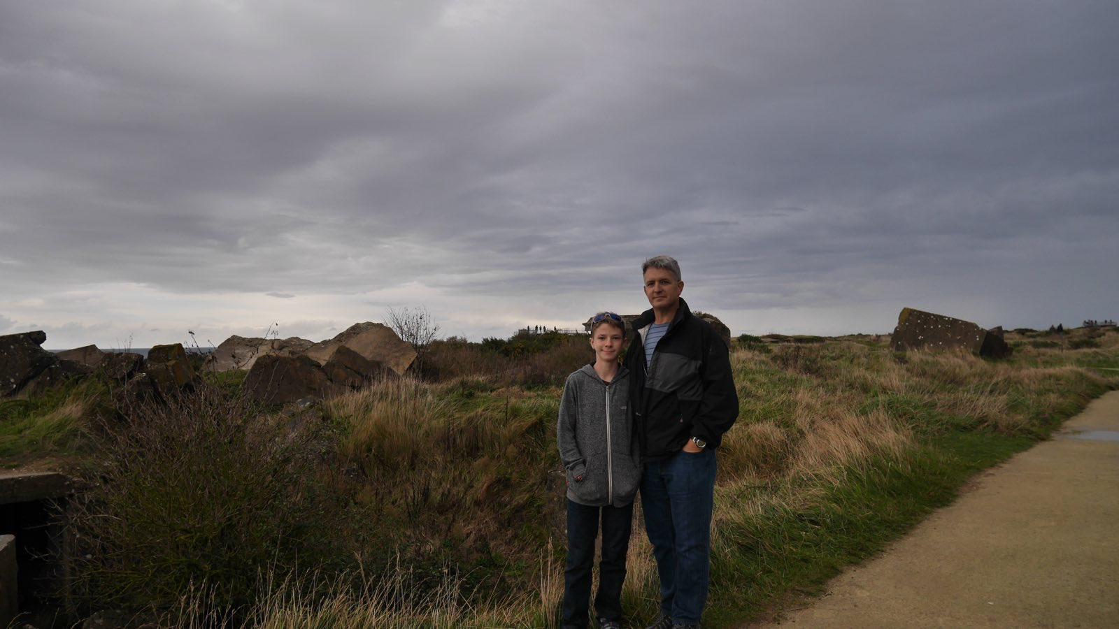 Rep. Williams visits Omaha Beach with family