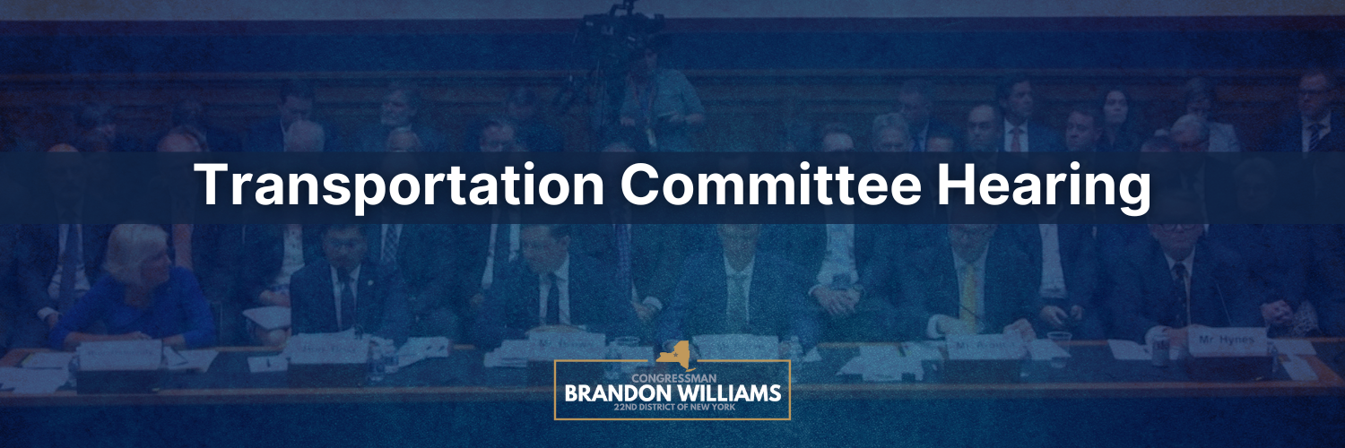 Rep. Williams at House Transportation Committee Hearing