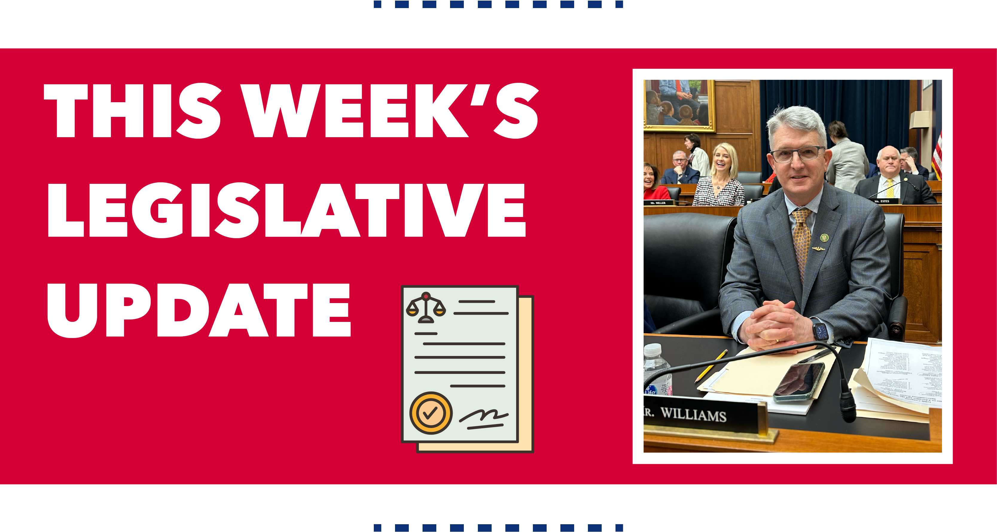 DASHED - this week's legislative update