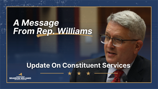 Rep. Williams provides update on constituent services